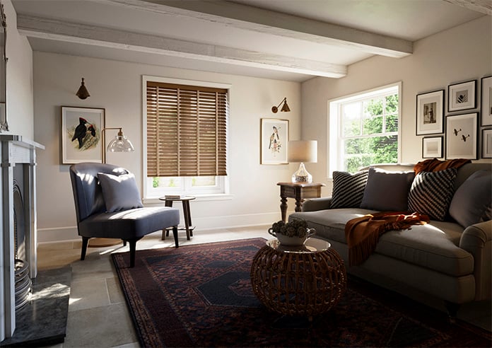 Ecowood Deluxe, Honey Teak Fine Grain - Motorised Venetian Blind - Image 6